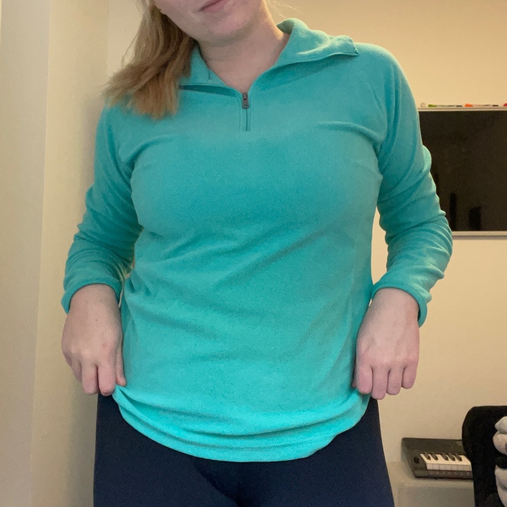 teal Columbia quarter zip